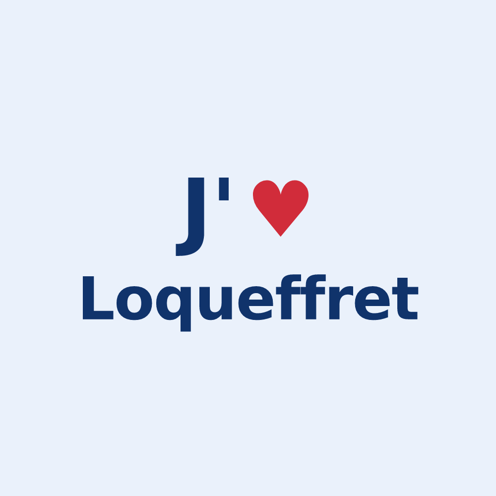Sticker personnalisé Loqueffret — design J'aime Loqueffret