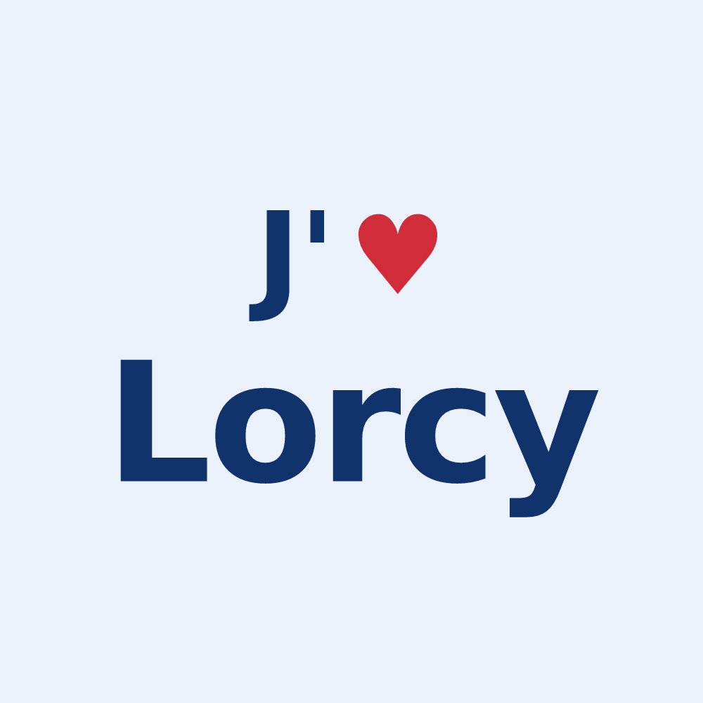Sticker personnalisé Lorcy — design J'aime Lorcy