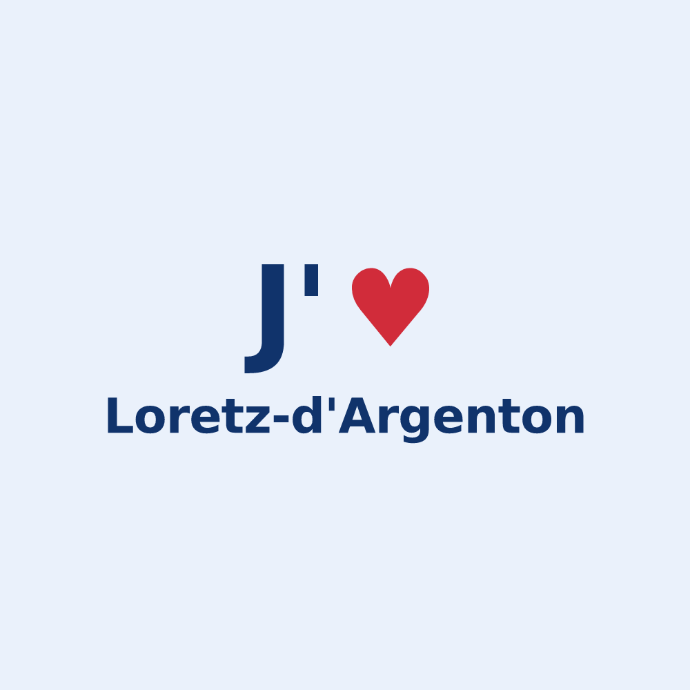 Sticker personnalisé Loretz-d'Argenton — design J'aime Loretz-d'Argenton
