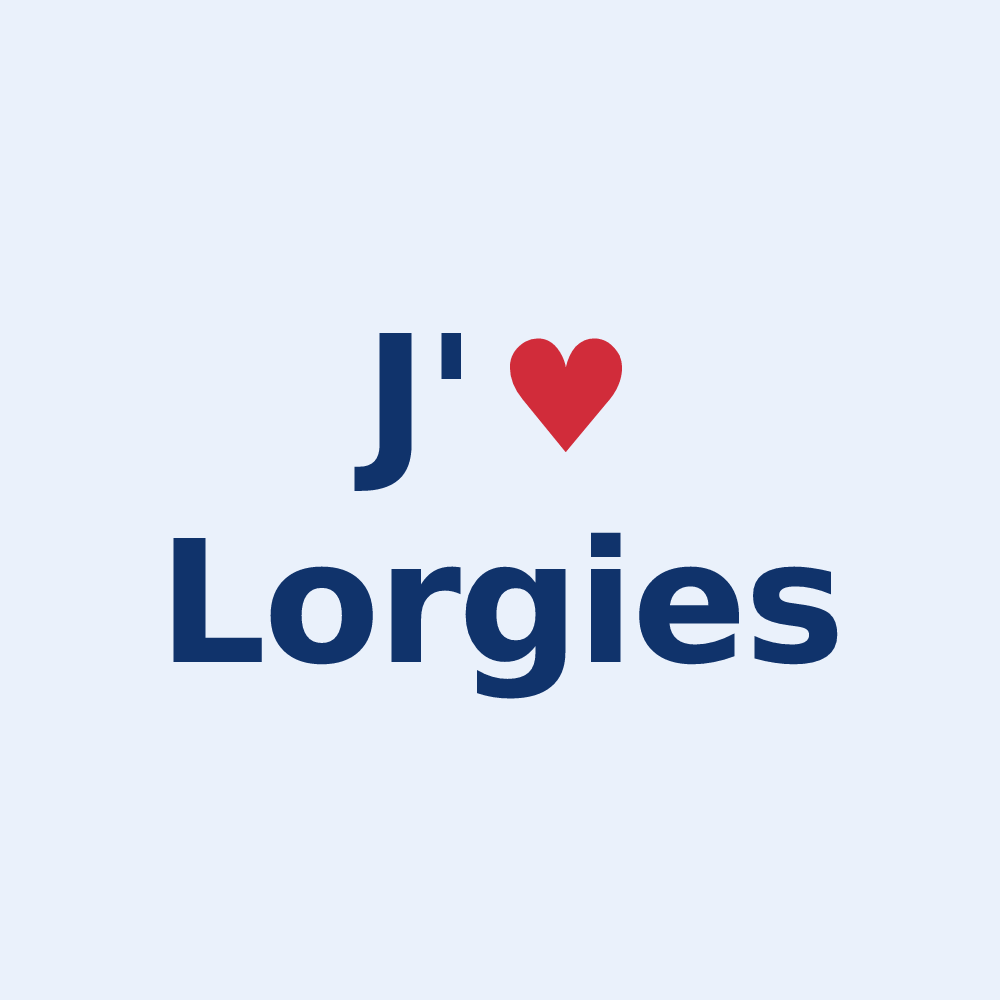 Sticker personnalisé Lorgies — design « J'aime Lorgies » imprimé sur le sticker