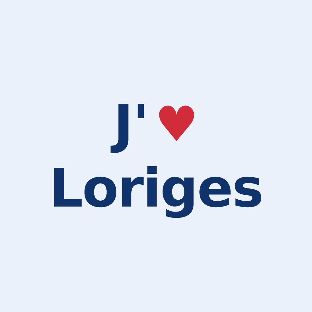 Sticker personnalisé Loriges — design J'aime Loriges