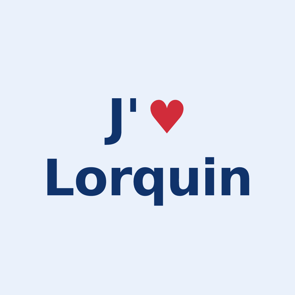 Sticker personnalisé Lorquin — design J'aime Lorquin