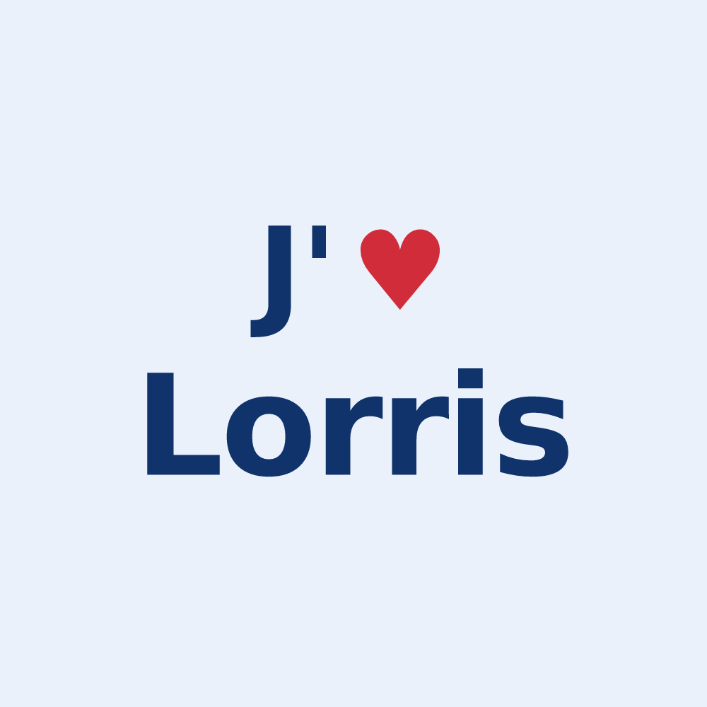 Sticker personnalisé Lorris — design J'aime Lorris