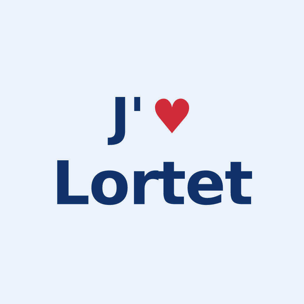 Sticker personnalisé Lortet — design J'aime Lortet