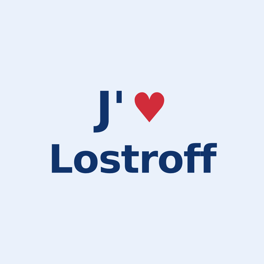 Sticker personnalisé Lostroff — design J'aime Lostroff