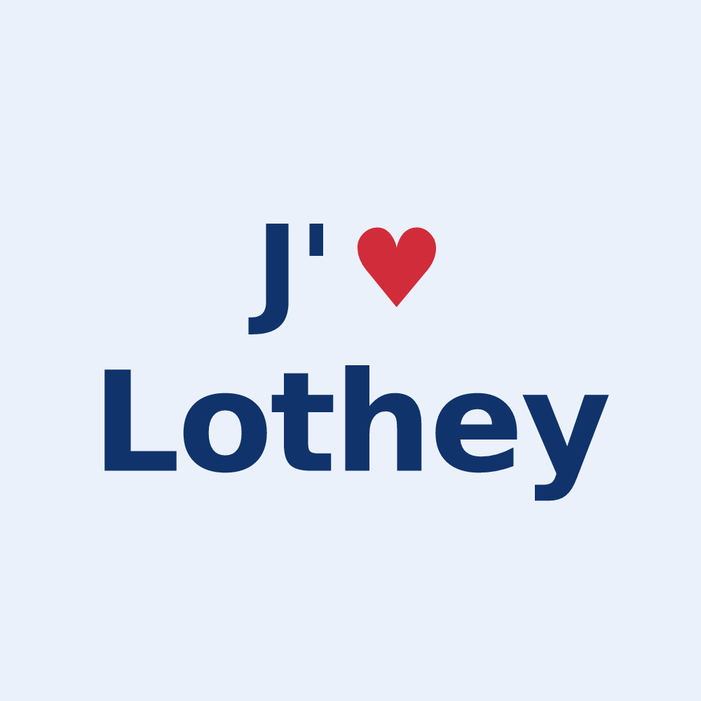 Sticker personnalisé Lothey — design J'aime Lothey