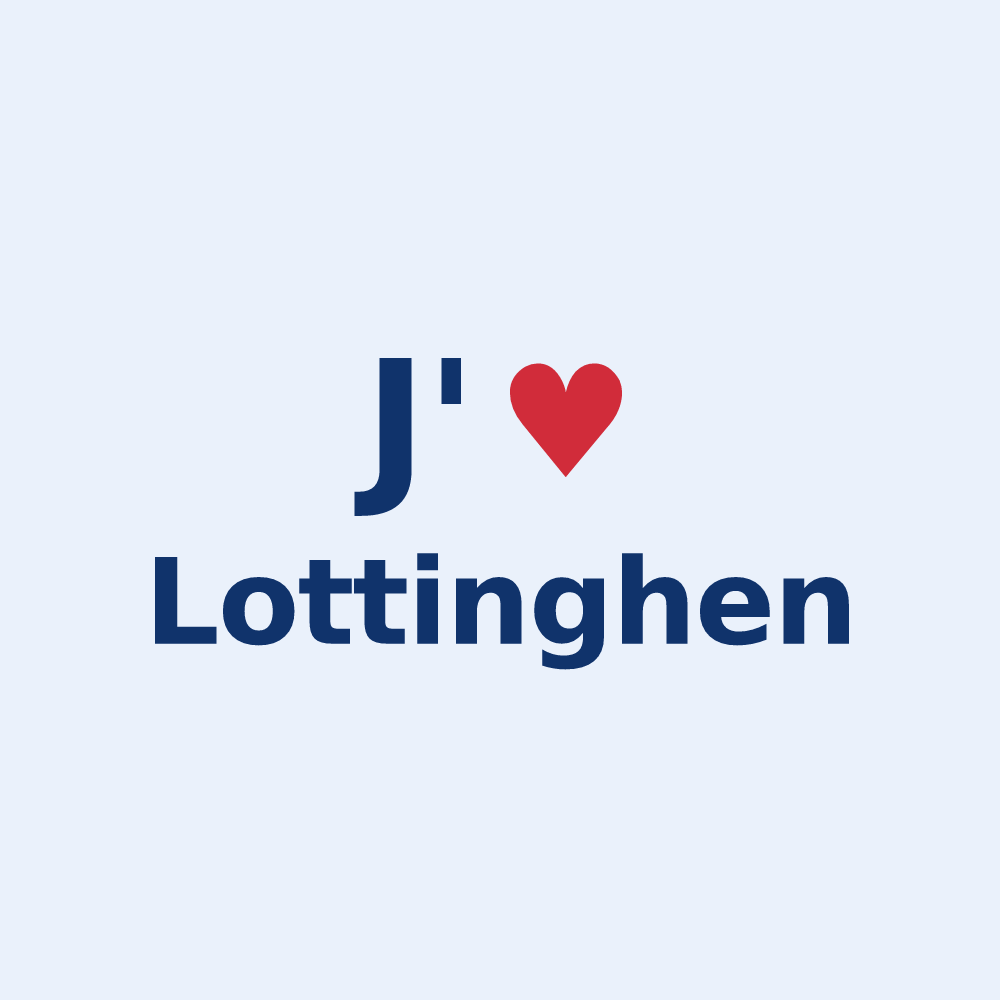 Sticker personnalisé Lottinghen — design J'aime Lottinghen