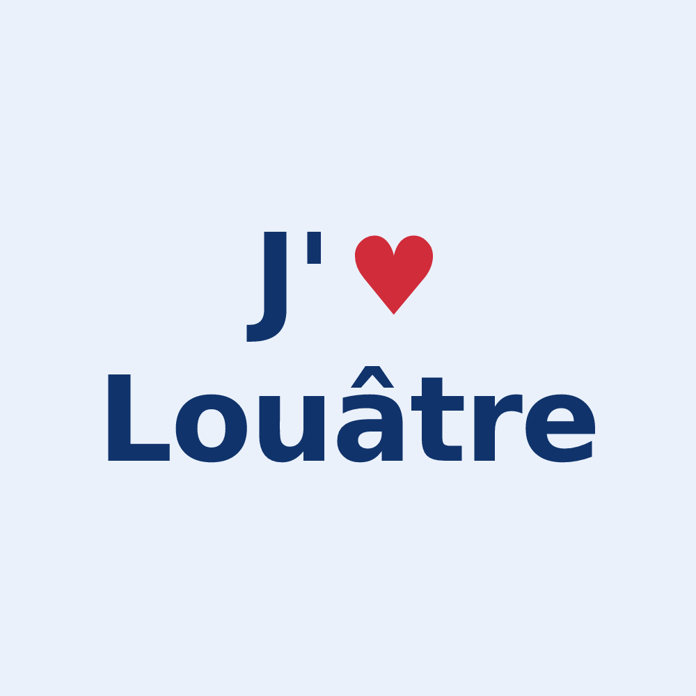 Sticker personnalisé Louâtre — design J'aime Louâtre