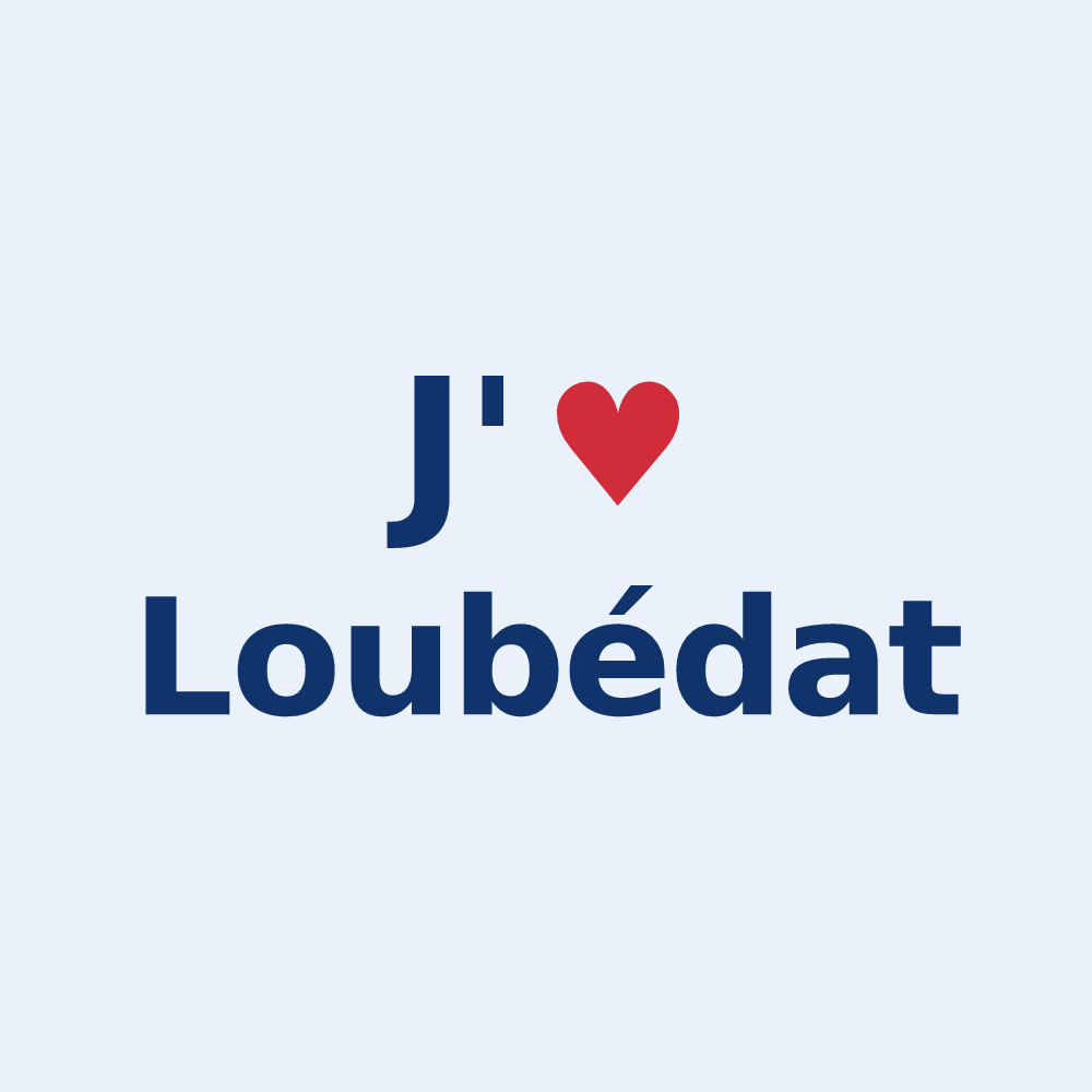 Sticker personnalisé Loubédat — design J'aime Loubédat