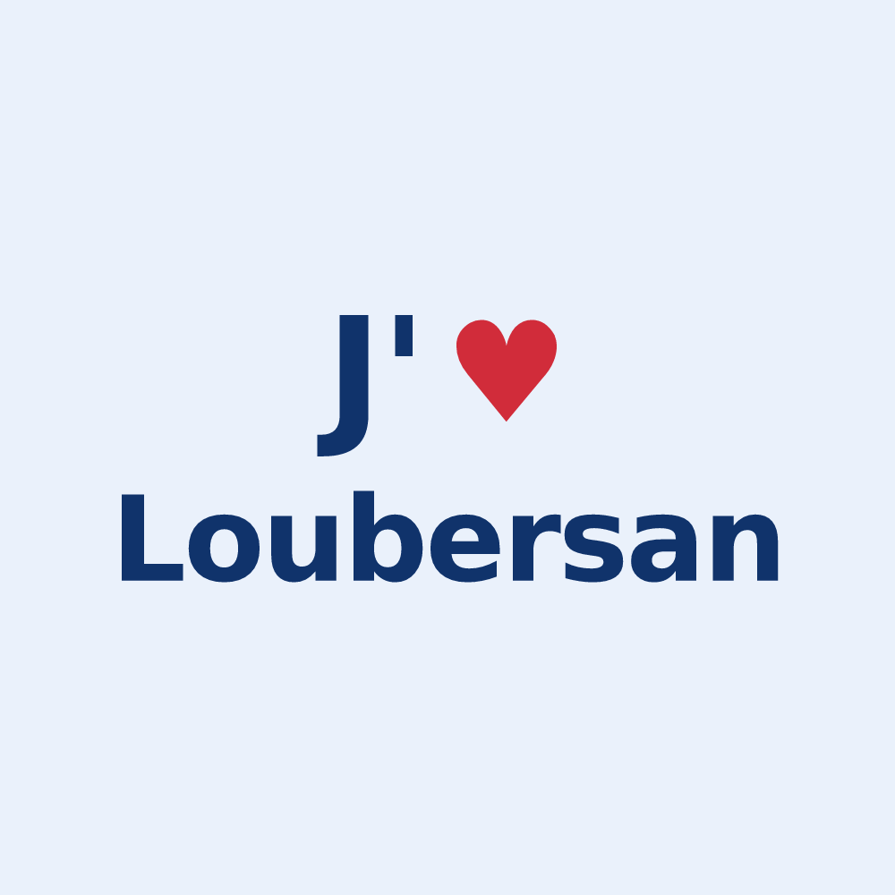 Sticker personnalisé Loubersan — design J'aime Loubersan