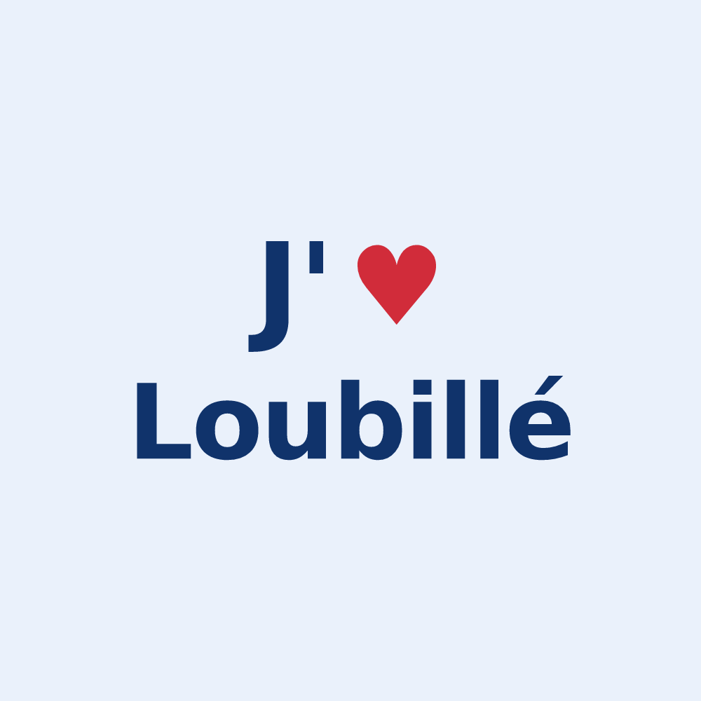 Sticker personnalisé Loubillé — design J'aime Loubillé