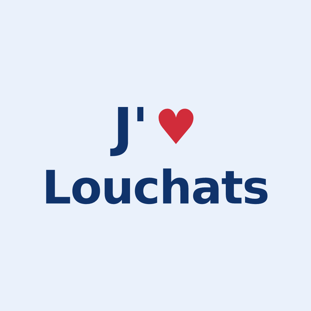 Sticker personnalisé Louchats — design J'aime Louchats