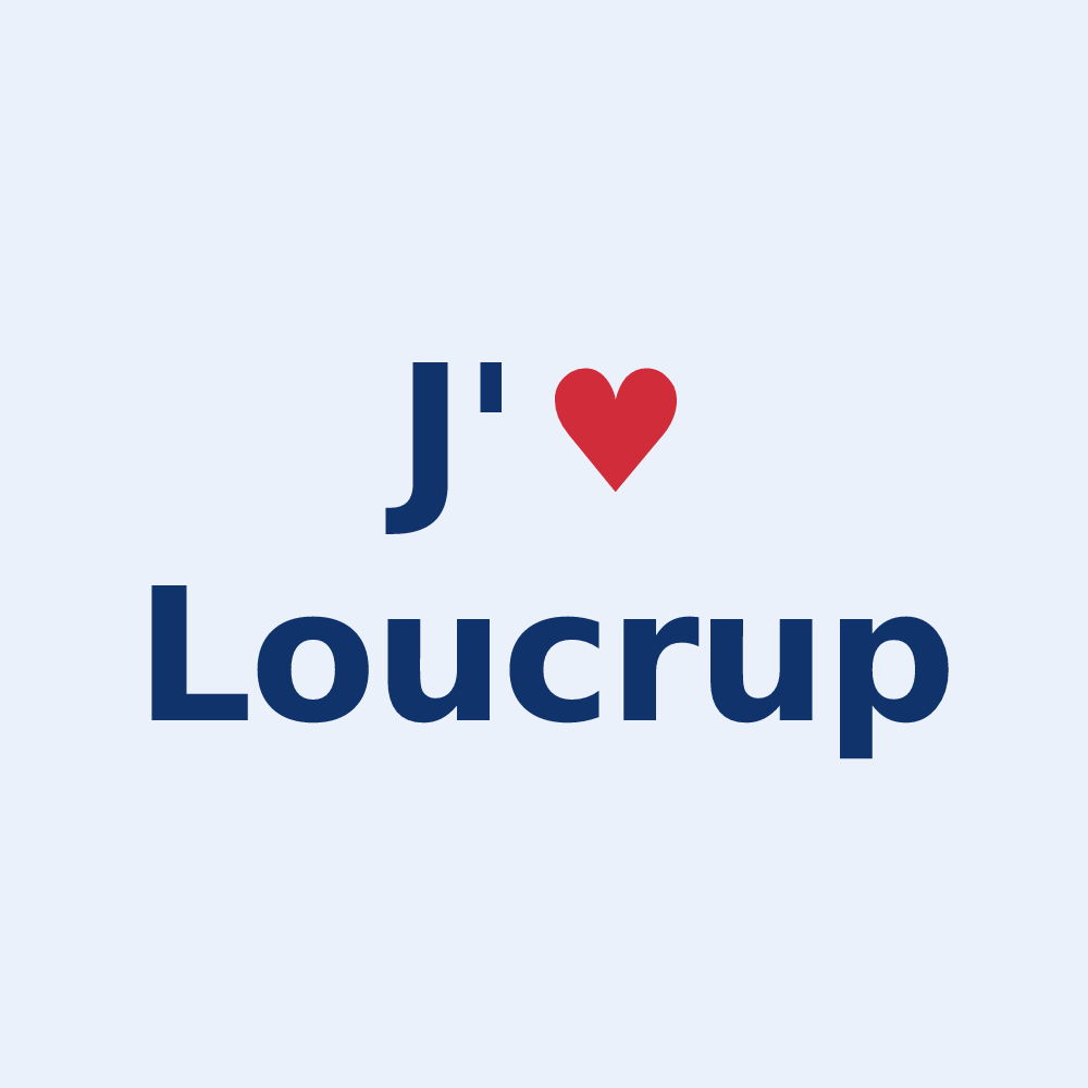 Sticker personnalisé Loucrup — design J'aime Loucrup