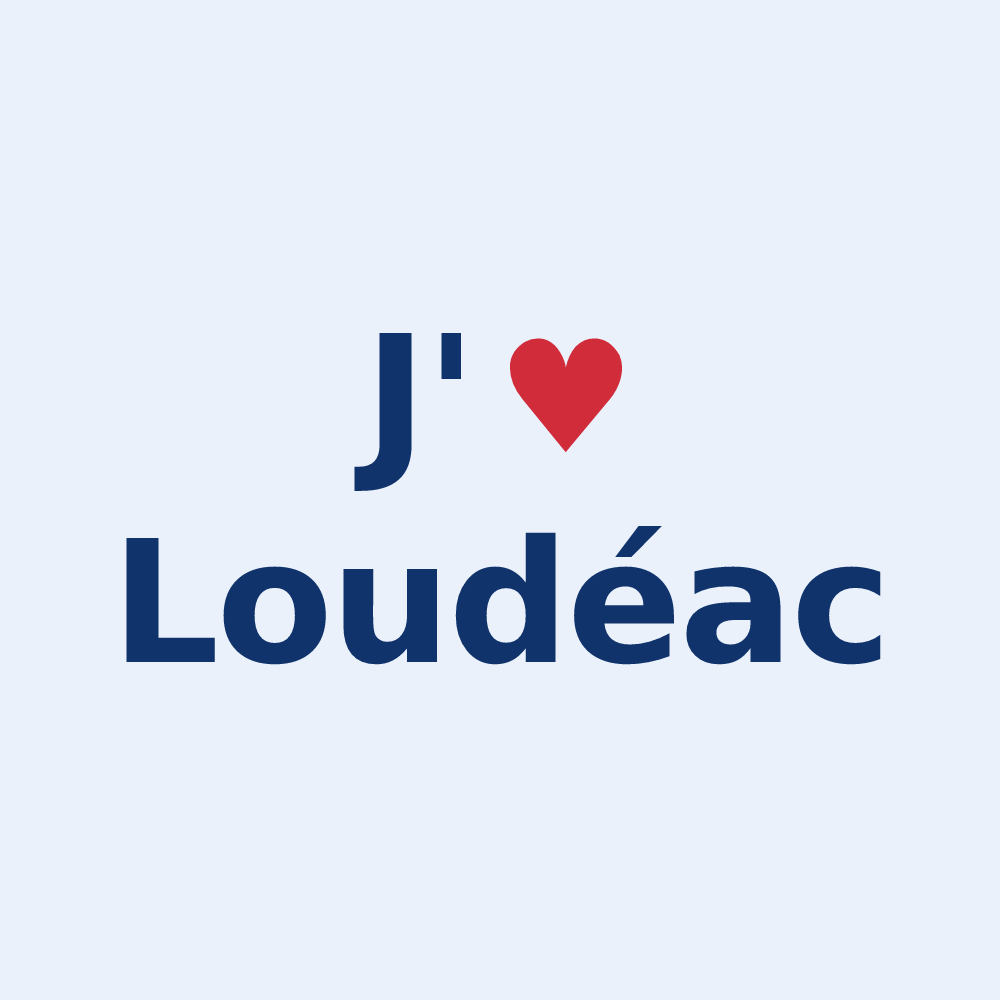 Sticker personnalisé Loudéac — design J'aime Loudéac