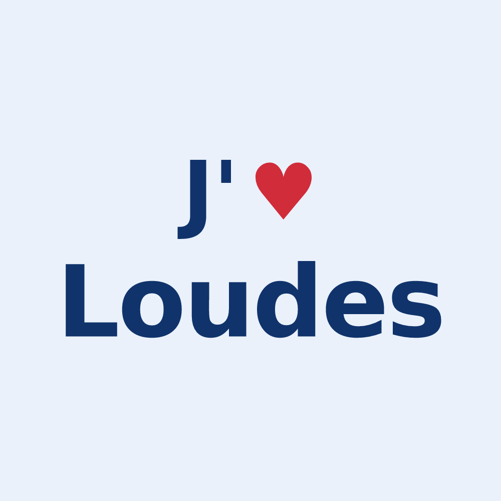 Sticker personnalisé Loudes — design J'aime Loudes