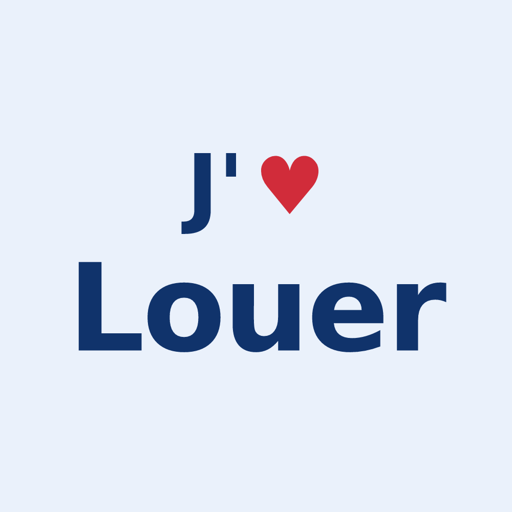 Sticker personnalisé Louer — design J'aime Louer