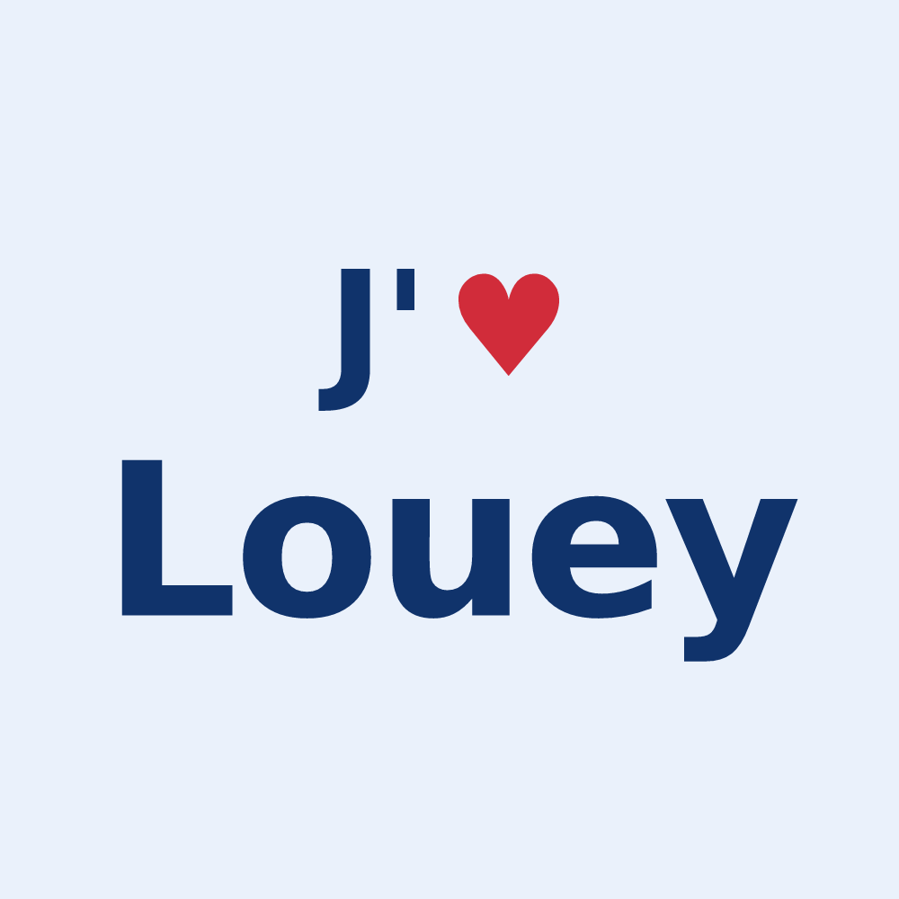 Sticker personnalisé Louey — design J'aime Louey