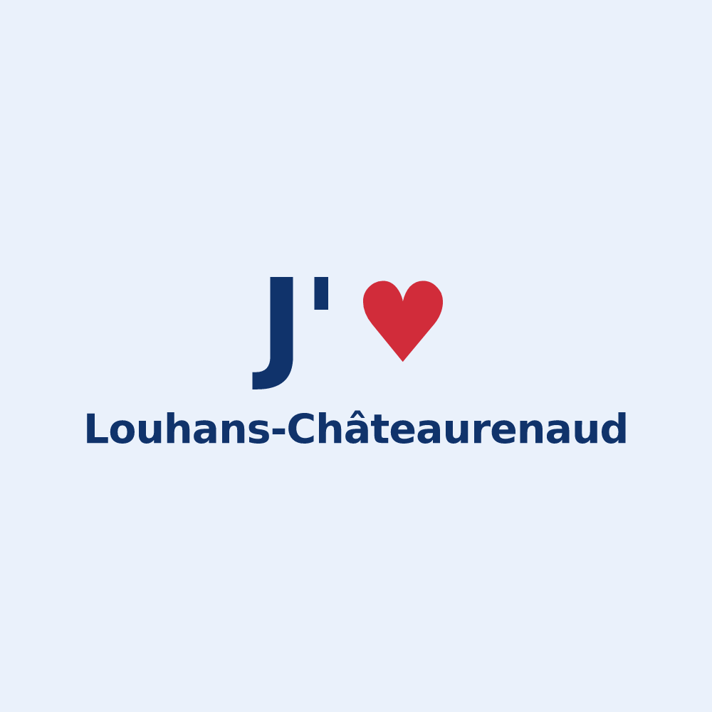 Sticker personnalisé Louhans-Châteaurenaud — design J'aime Louhans-Châteaurenaud