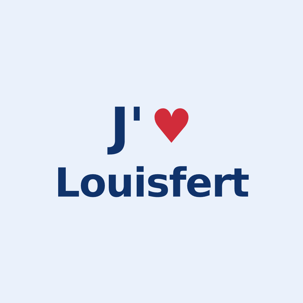 Sticker personnalisé Louisfert — design J'aime Louisfert