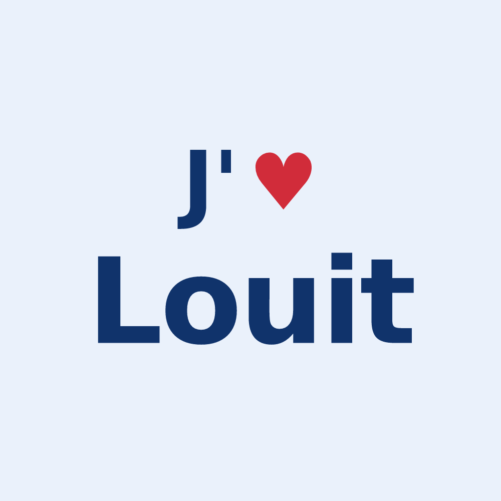 Sticker personnalisé Louit — design J'aime Louit