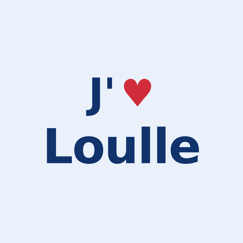 Sticker personnalisé Loulle — design J'aime Loulle