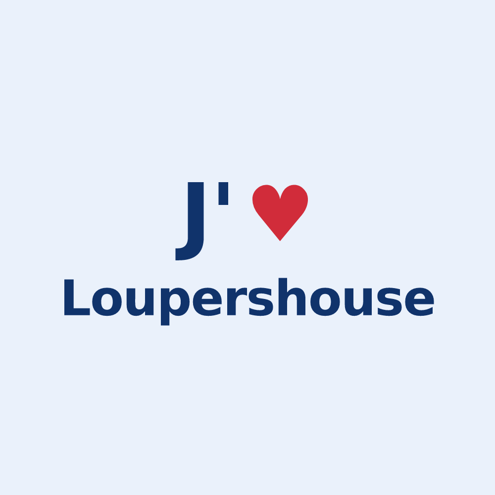 Sticker personnalisé Loupershouse — design J'aime Loupershouse