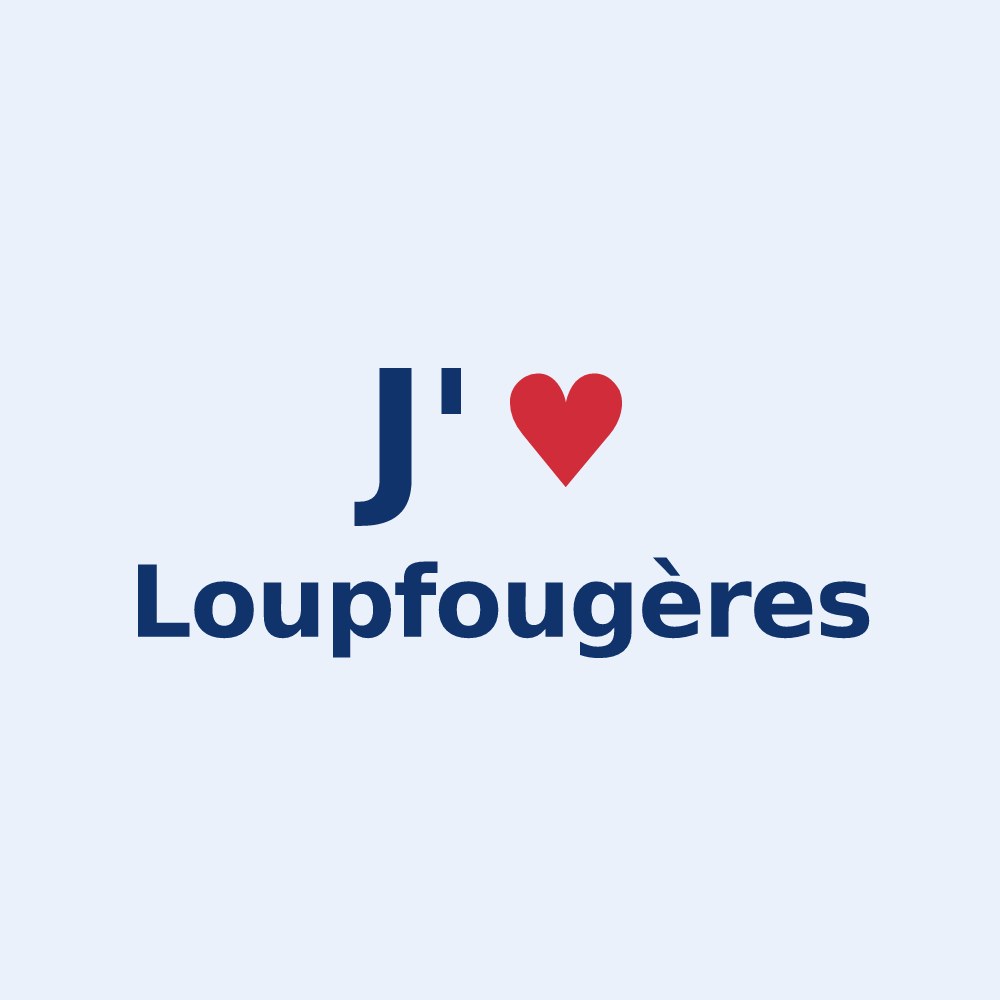 Sticker personnalisé Loupfougères — design J'aime Loupfougères