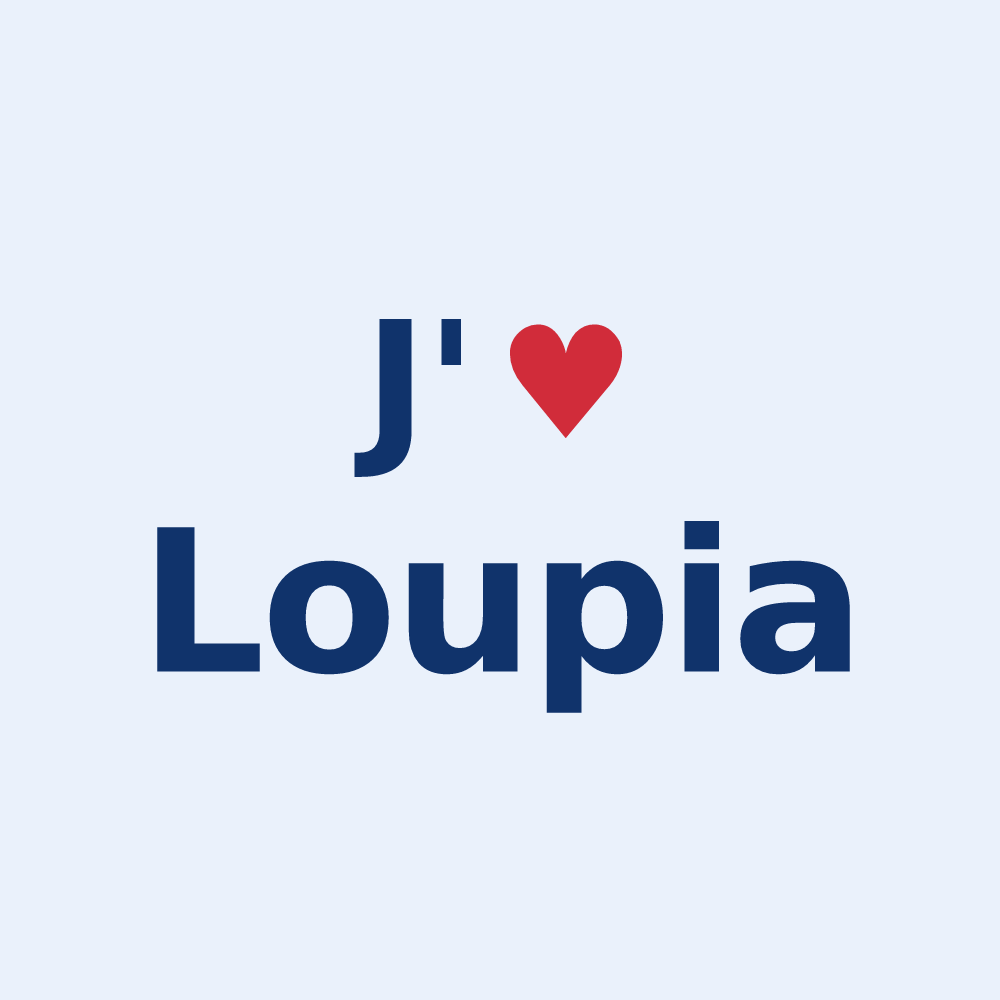 Sticker personnalisé Loupia — design J'aime Loupia