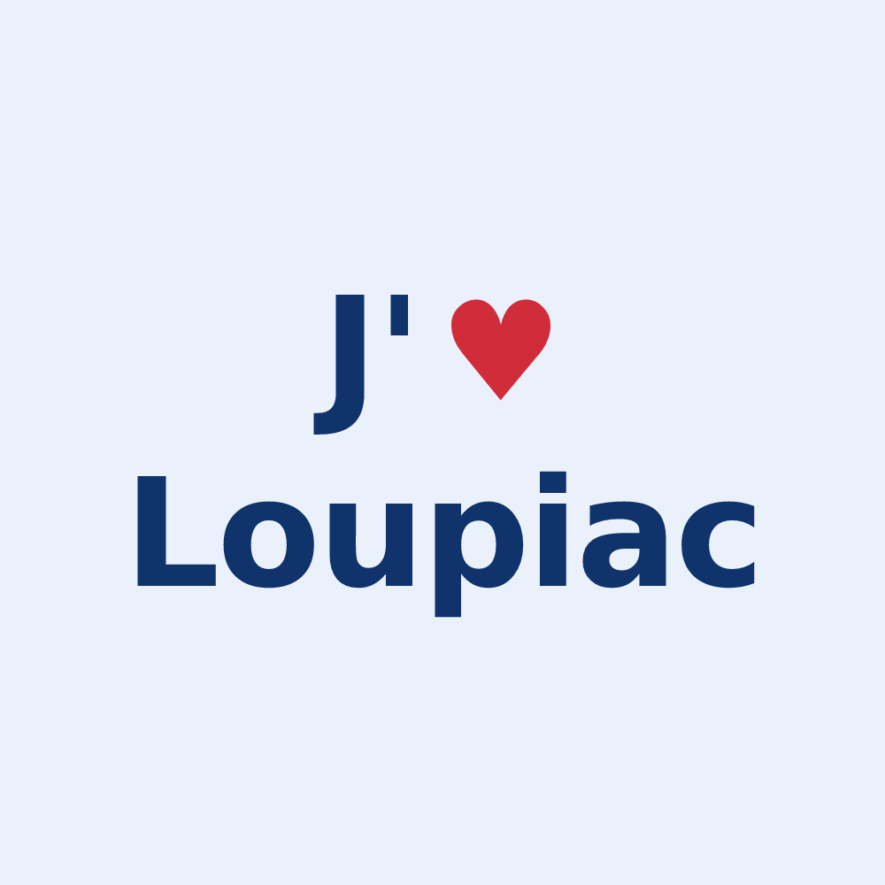 Sticker personnalisé Loupiac — design J'aime Loupiac