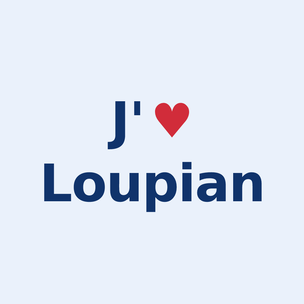 Sticker personnalisé Loupian — design J'aime Loupian