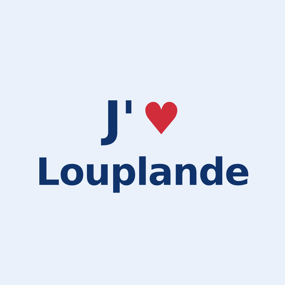 Sticker personnalisé Louplande — design J'aime Louplande