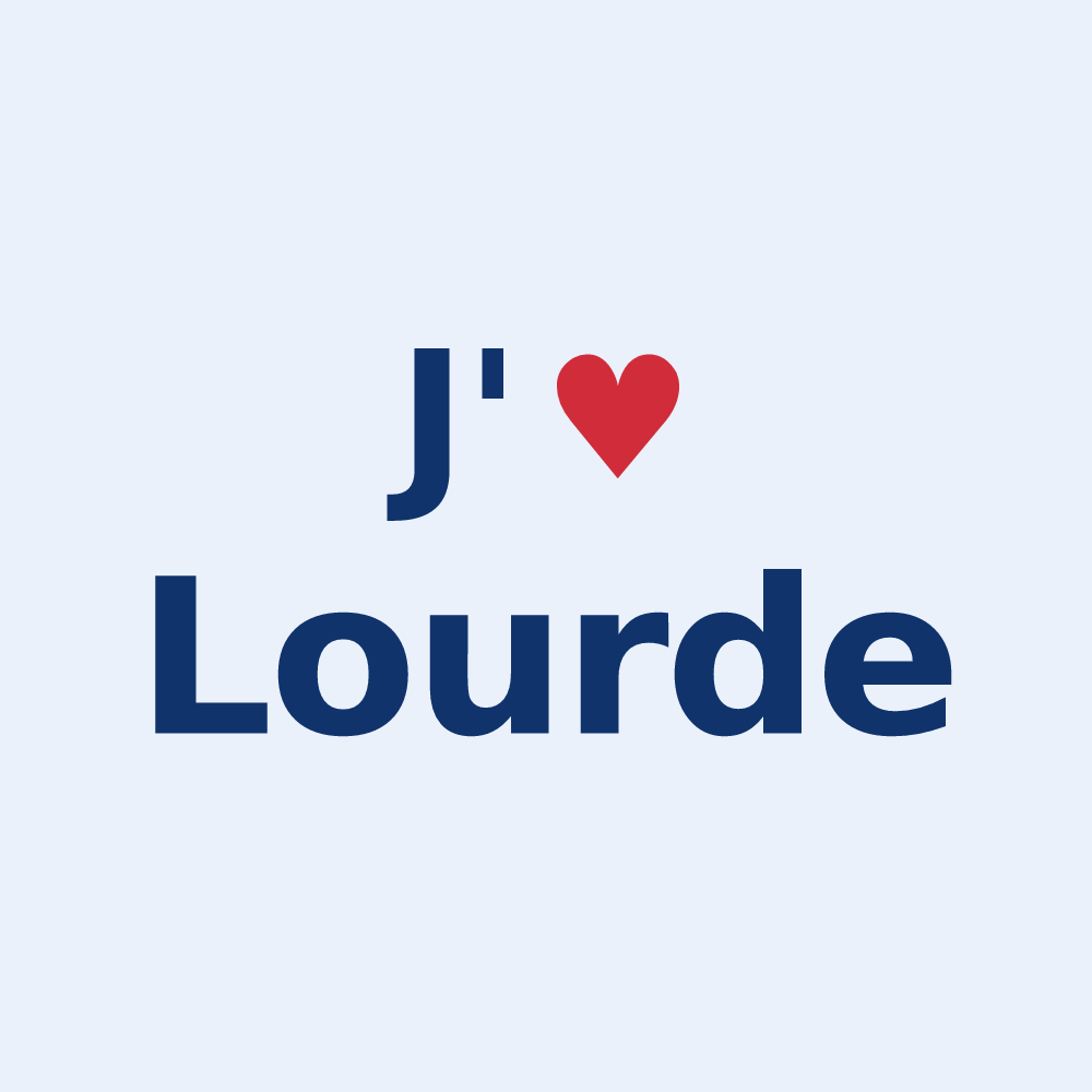 Sticker personnalisé Lourde — design J'aime Lourde
