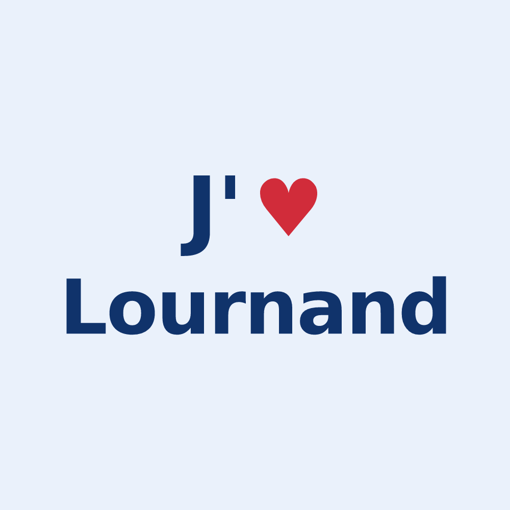 Sticker personnalisé Lournand — design J'aime Lournand
