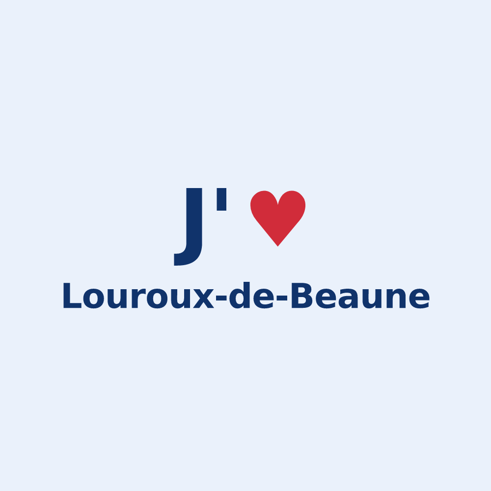 Sticker personnalisé Louroux-de-Beaune — design J'aime Louroux-de-Beaune
