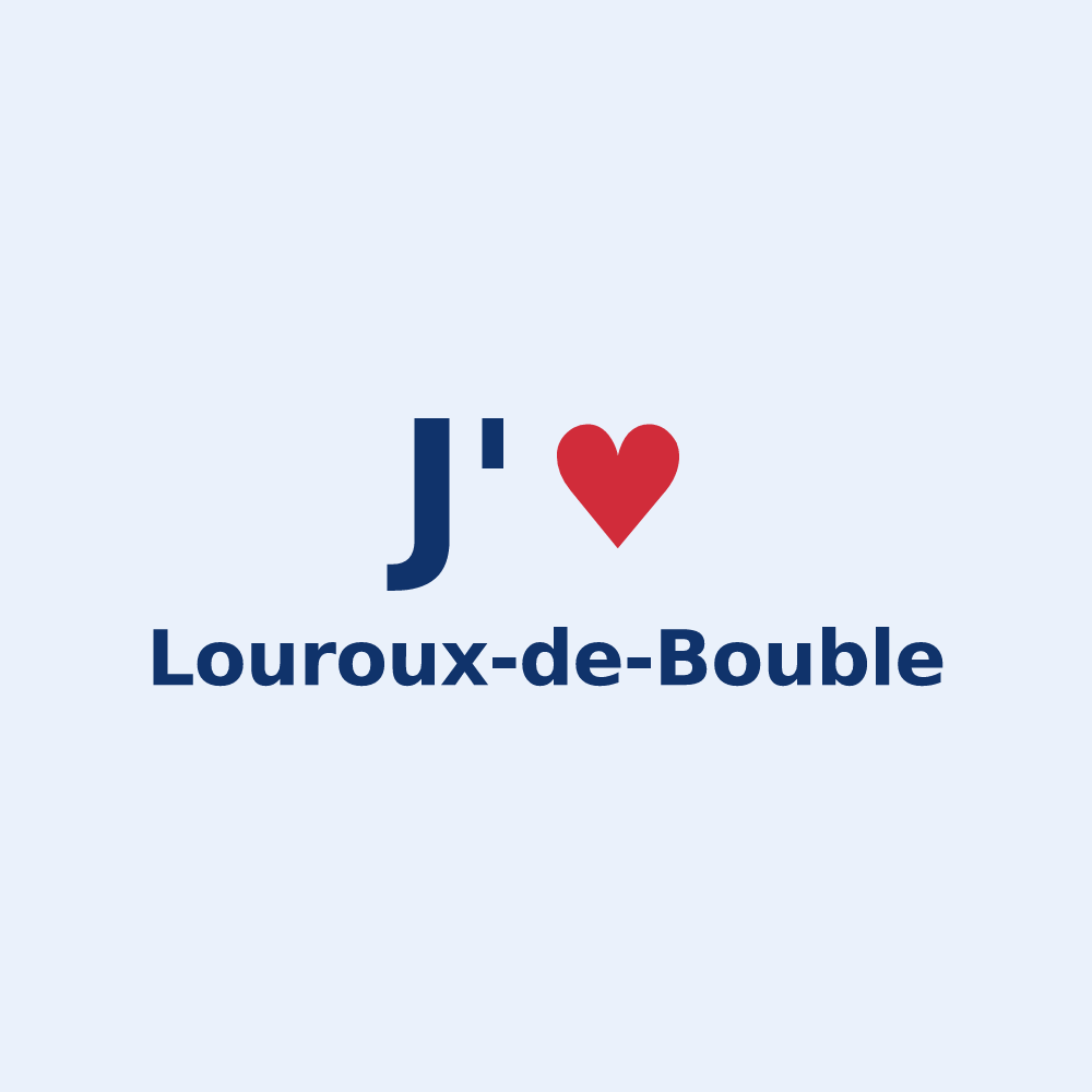 Sticker personnalisé Louroux-de-Bouble — design J'aime Louroux-de-Bouble