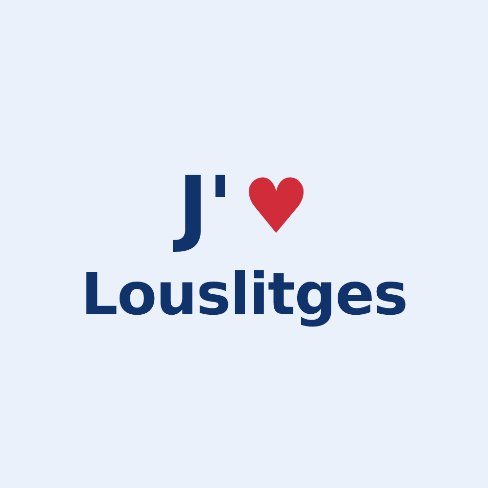 Sticker personnalisé Louslitges — design J'aime Louslitges