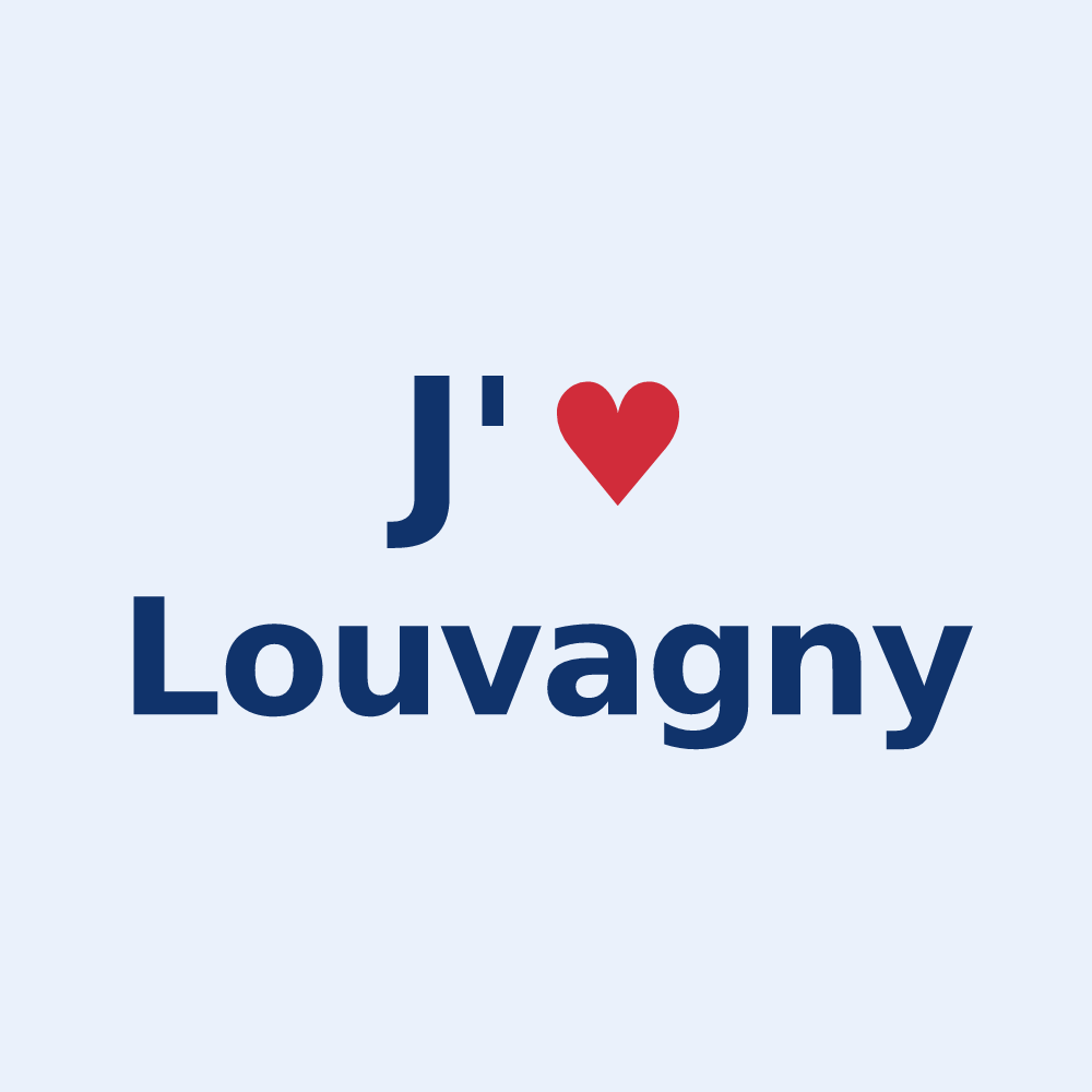 Sticker personnalisé Louvagny — design J'aime Louvagny