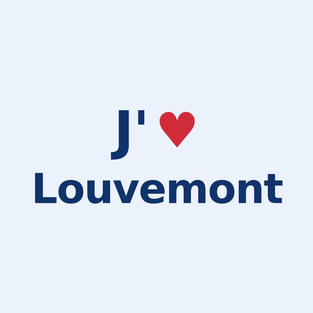 Sticker personnalisé Louvemont — design J'aime Louvemont