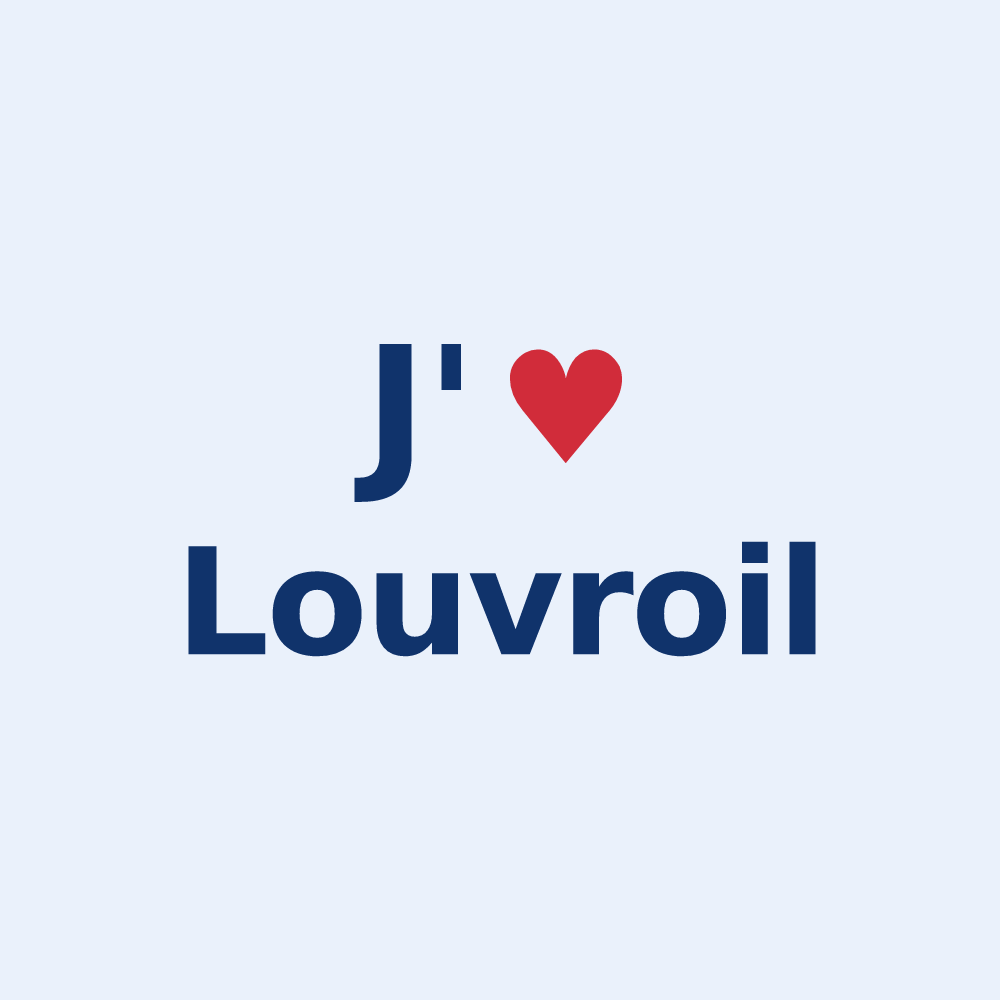 Sticker personnalisé Louvroil — design J'aime Louvroil