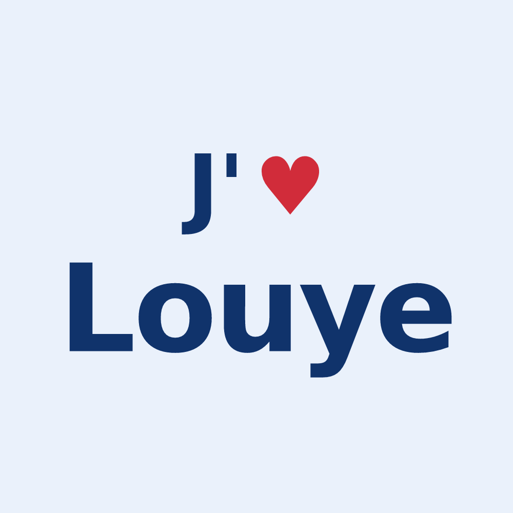 Sticker personnalisé Louye — design J'aime Louye