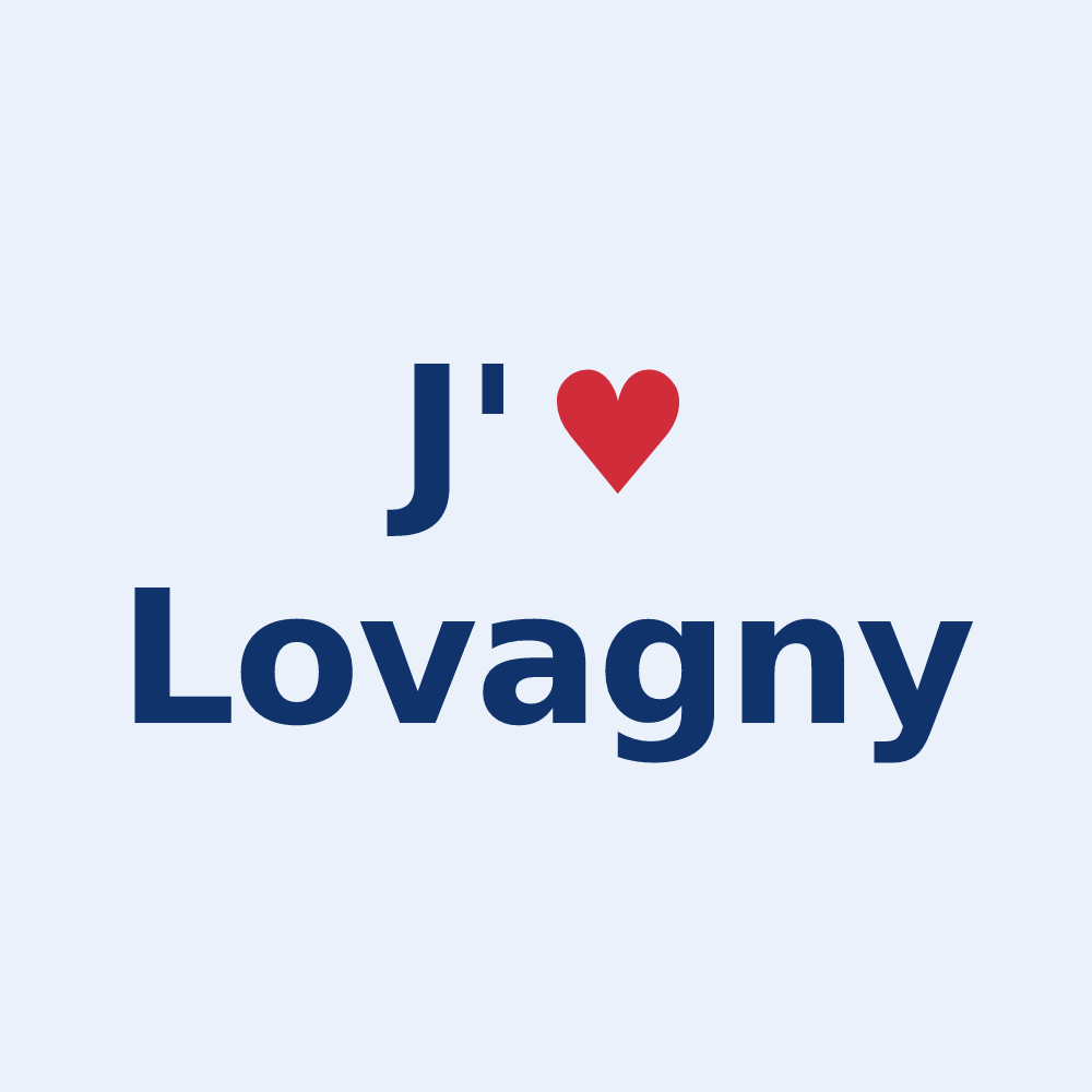 Sticker personnalisé Lovagny — design J'aime Lovagny