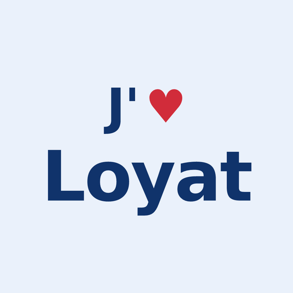 Sticker personnalisé Loyat — design J'aime Loyat