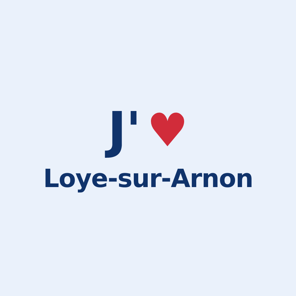 Sticker personnalisé Loye-sur-Arnon — design J'aime Loye-sur-Arnon