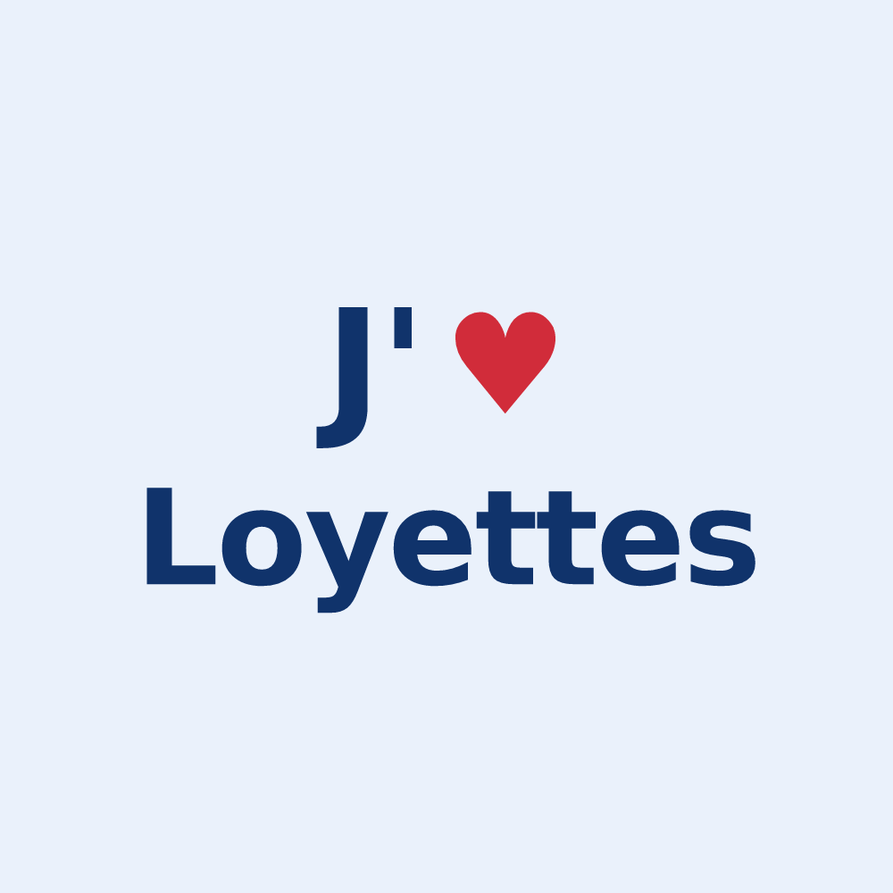 Sticker personnalisé Loyettes — design J'aime Loyettes