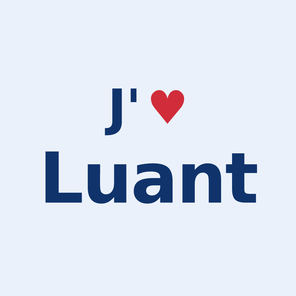 Sticker personnalisé Luant — design J'aime Luant