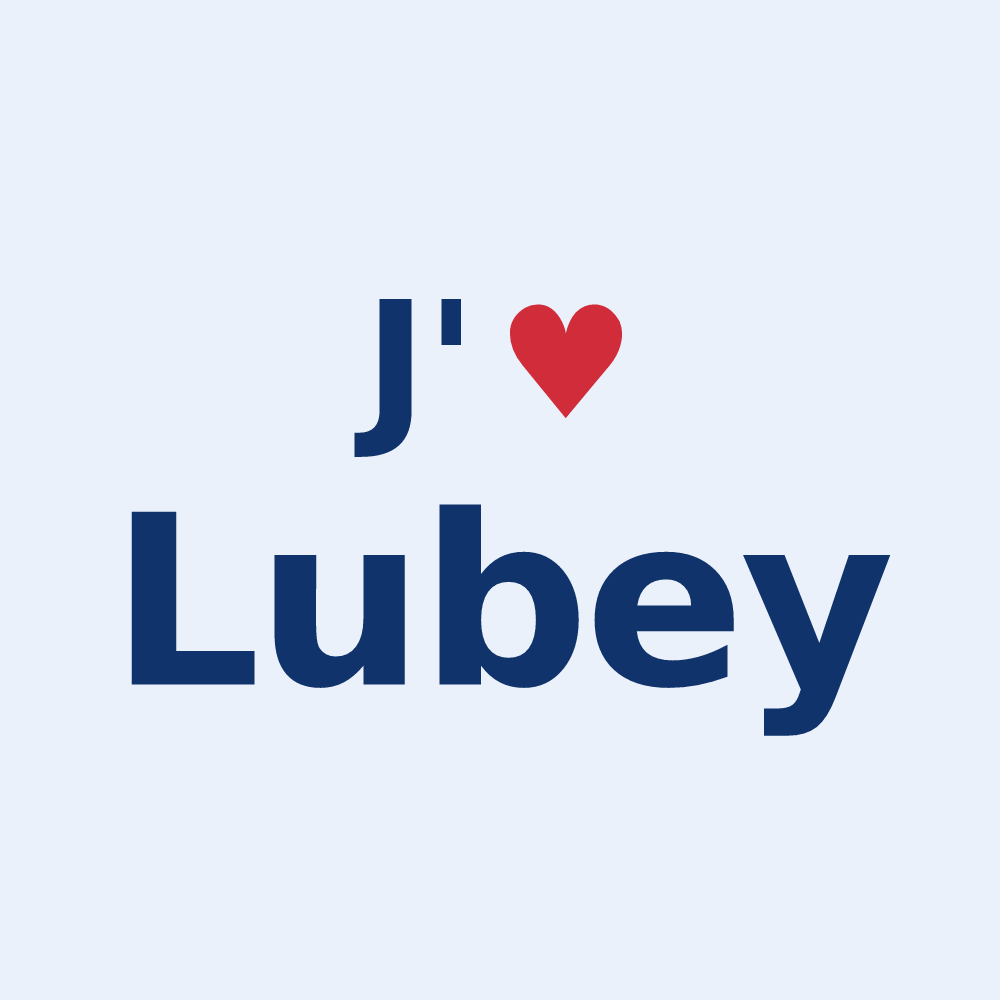 Sticker personnalisé Lubey — design J'aime Lubey