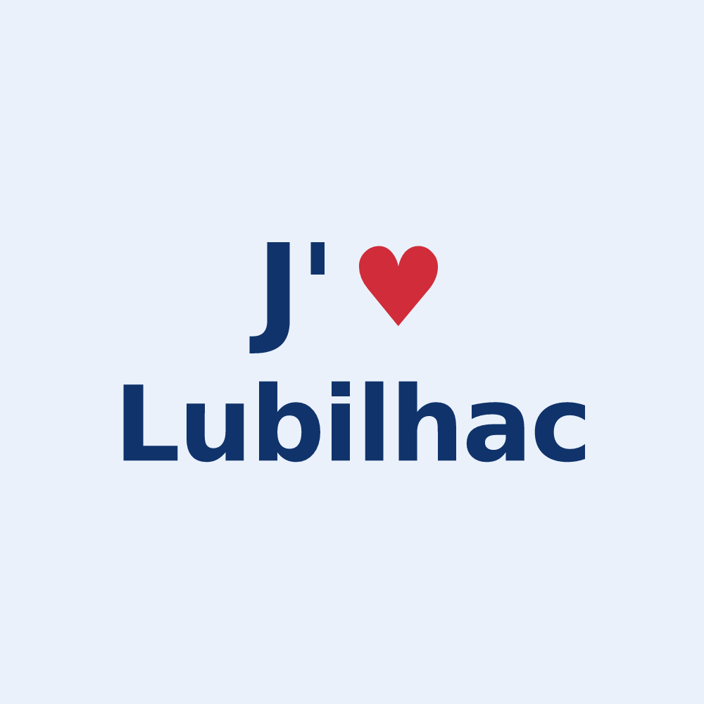 Sticker personnalisé Lubilhac — design J'aime Lubilhac
