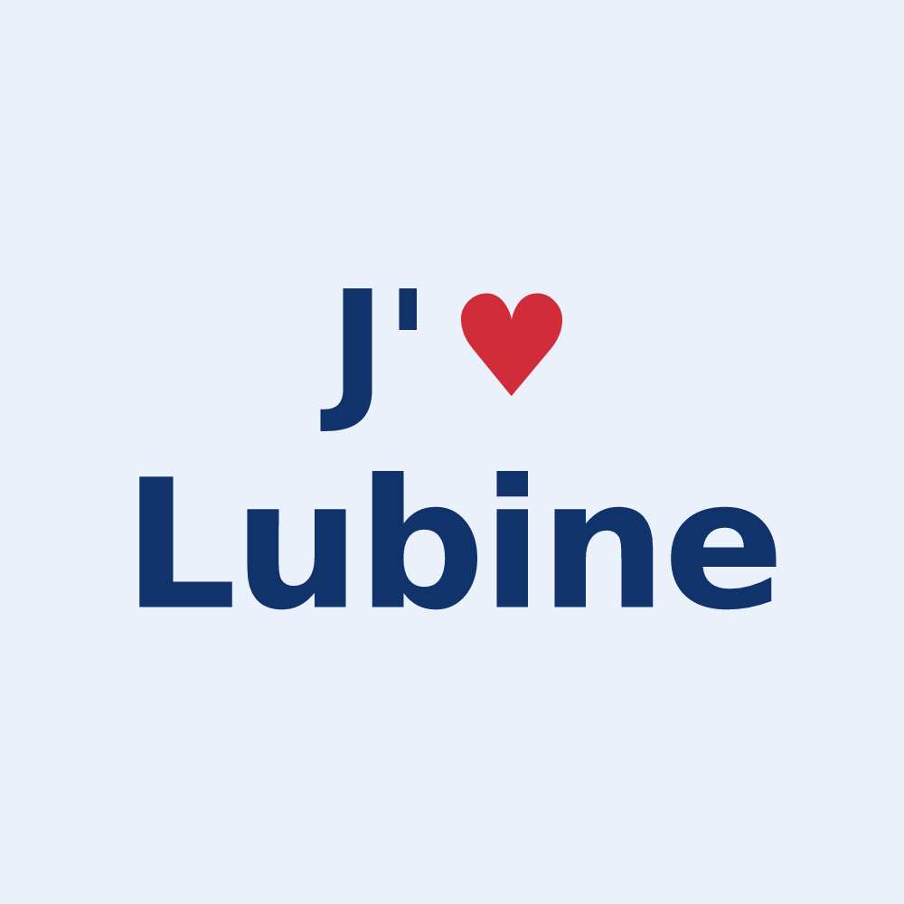 Sticker personnalisé Lubine — design J'aime Lubine