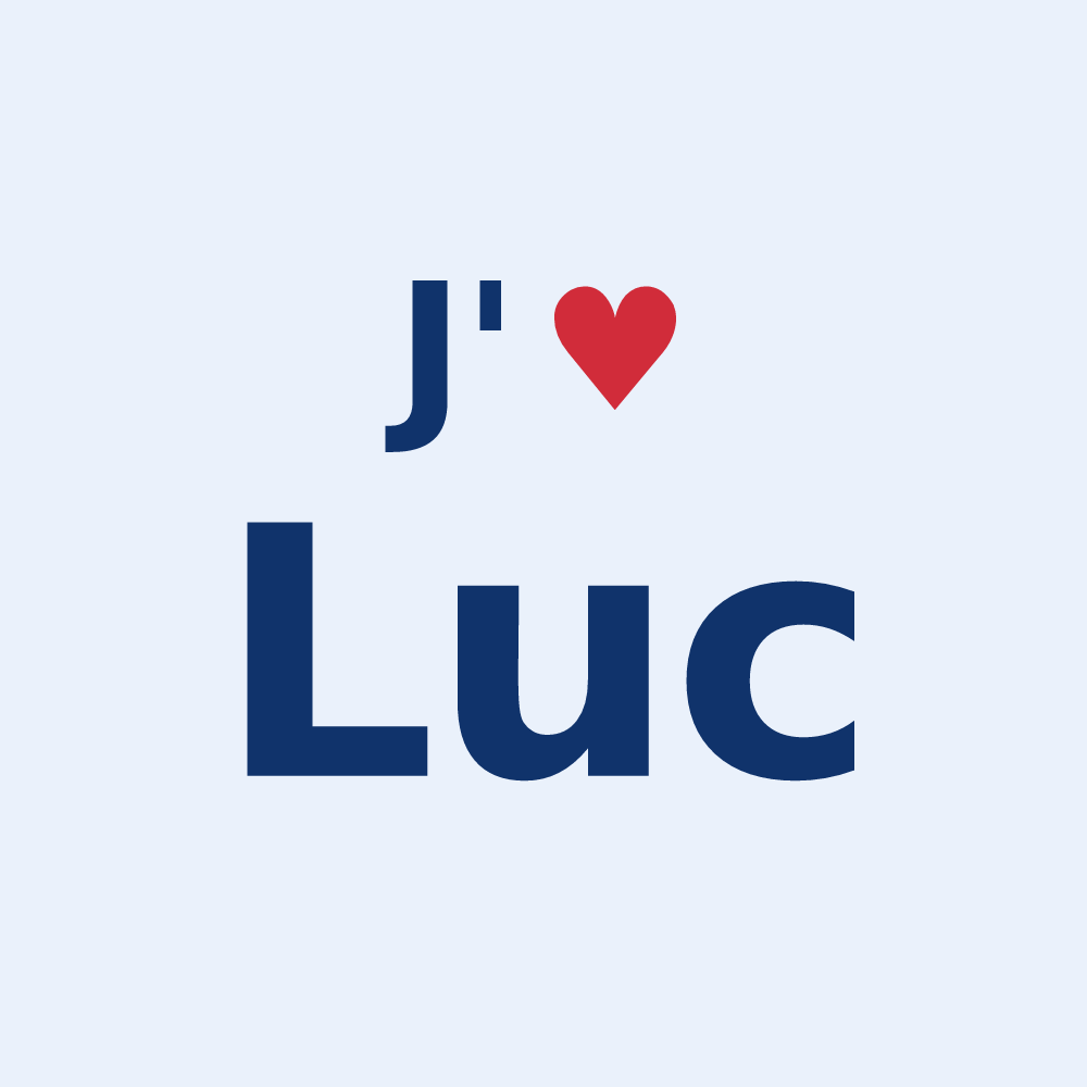 Sticker personnalisé Luc — design J'aime Luc