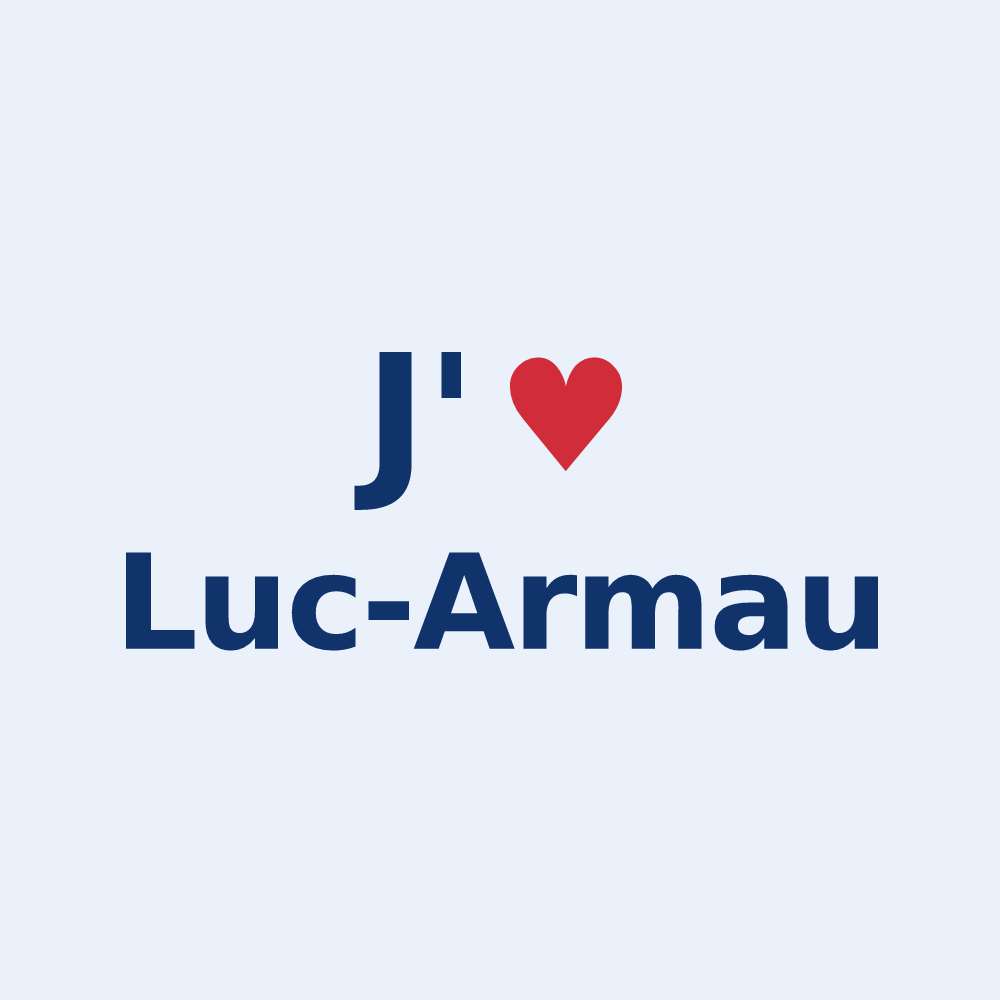 Sticker personnalisé Luc-Armau — design J'aime Luc-Armau